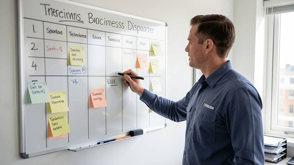 Dispatch Board Options Trade Business: Paper to ERP by Team Size